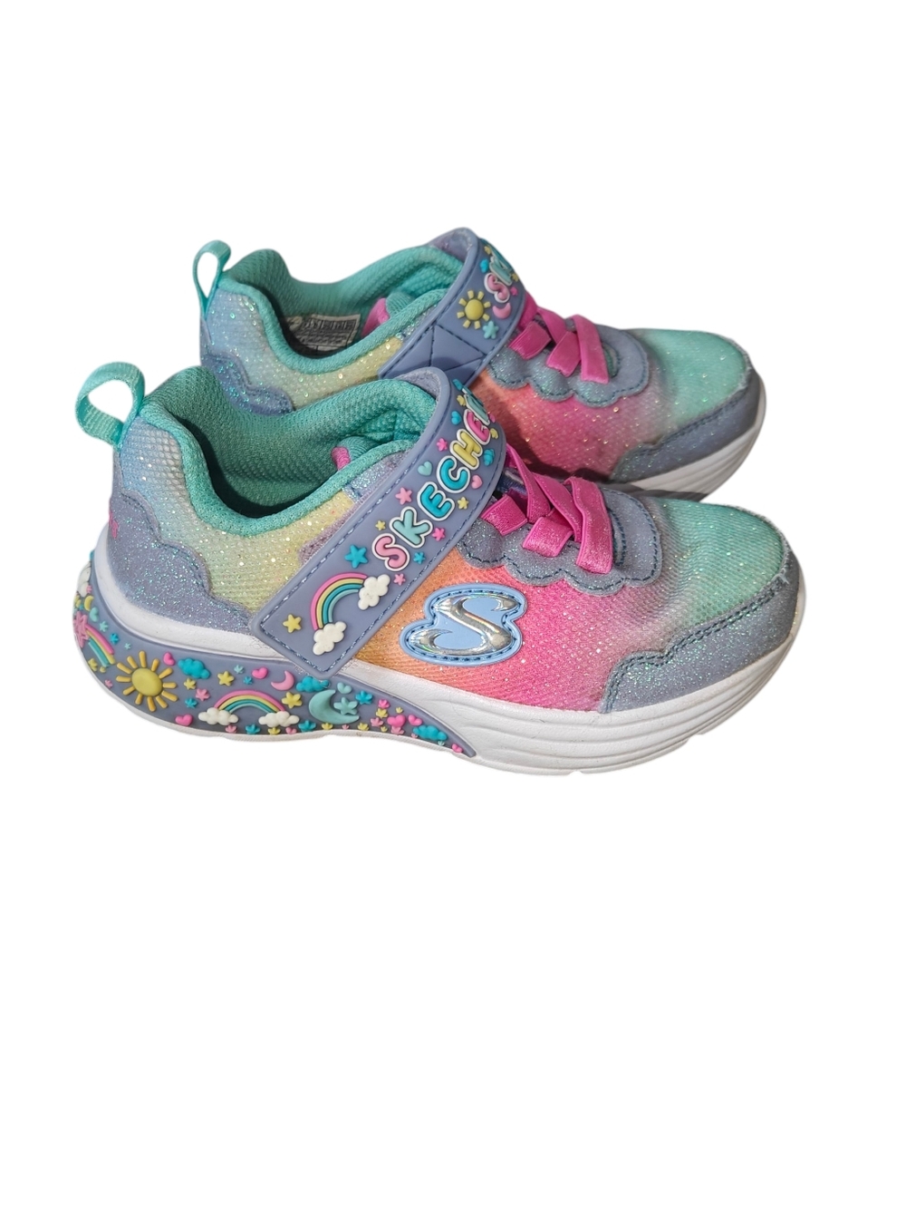 Skechers Kids Girls My Dreamers - Pastel Sunset light-up Sneakers Size 9c